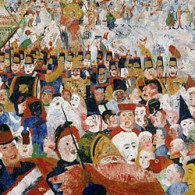 Ensor in MOMA, via onze grote held in New York, James Kalm. Ensor is altijd mooi, en James Kalm is altijd leuk. Gouden combi.