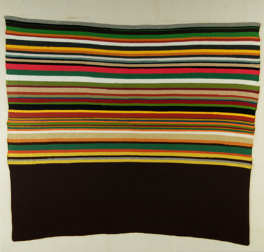 United Nations - 220x230cm Handgebreide wol op linnen United Nations - 220x230cm Handgebreide wol op linnen