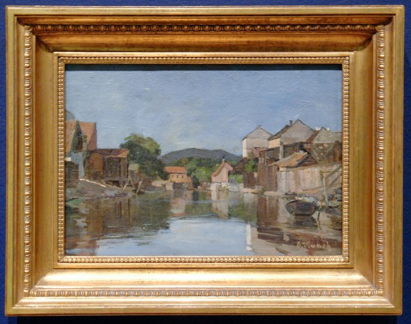 Edvard Munch - Akerselva bij Slamotgangen - Olieverf op karton, 1882