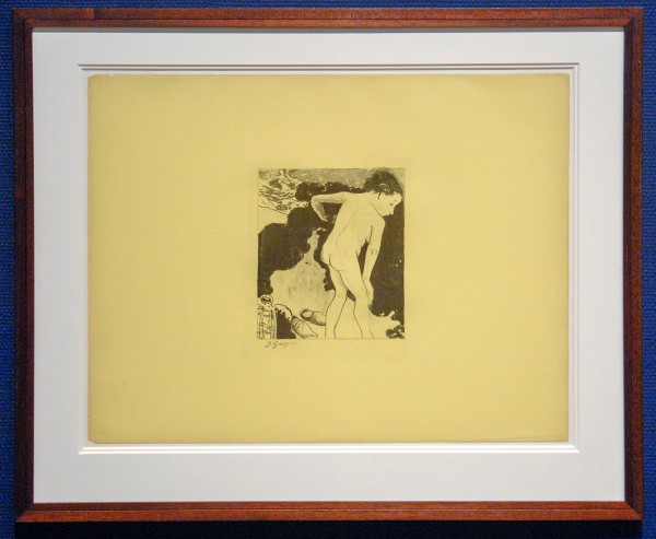 Paul Gauguin - Bretonse baadsters (Baigneuses Bretonnes) - Zinkgrafie uit de prentenserie Volpini, 1889