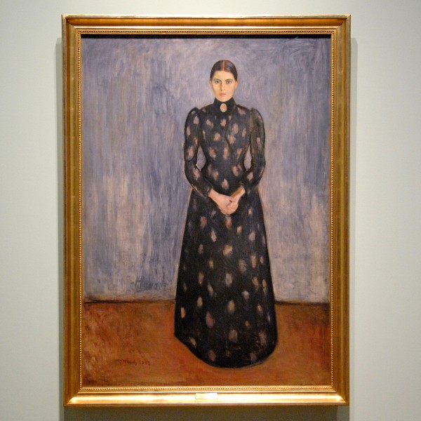 Edvard Munch - Inger in zwart en violet - Olieverf op doek, 1892