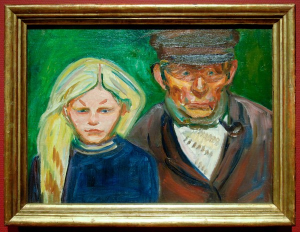 Edvard Munch - Oude visser en zijn dochter - Olieverf op doek, 1902