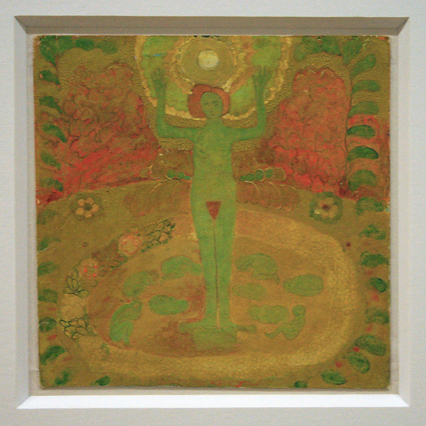 Kazimir Malevich - Nude with Hands Raised - Potlood en tempera op karton 1908