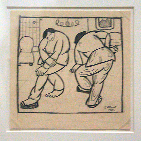 Kazimir Malevich - Bubnovy valet 44, Dansend paar - Potlood op papier (?) 1912