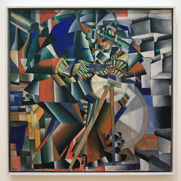 Kazimir Malevich - De Messenslijper (principe van het schitteren) - Olieverf op doek 1913