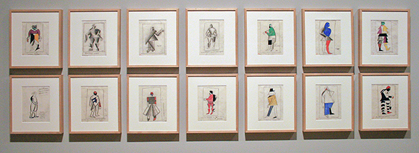 Kazimir Malevich - Decorstudie voor de opera overwinning op de zon - Potlood en aquqrelverf op papier 1913