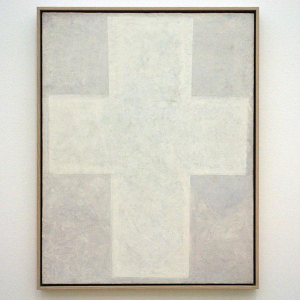 Kazimir Malevich - Wit Suprematisch kruis - Olieverf op doek 1920