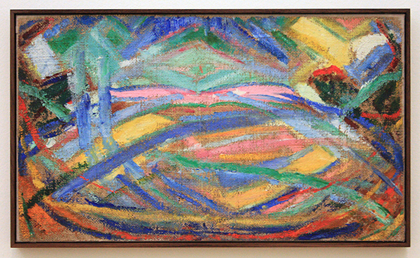 Mikhail Matyushin - Landschap - Olieverf op doek op hout 1920