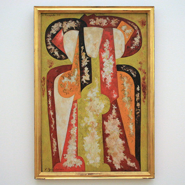 Natalya Goncharova - Drie jonge vrouwen - Olieverf op doek 1920