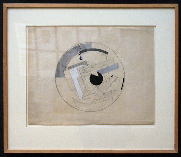 El Lissitzky - Schets voor Proun 6B - Gouache en potlood op papier 1921
