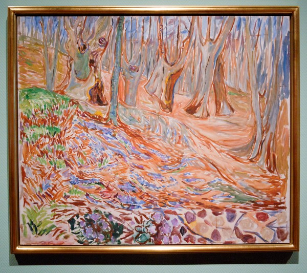 Edvard Munch - Lente in het iepenbos - Olieverf op doek, circa 1923