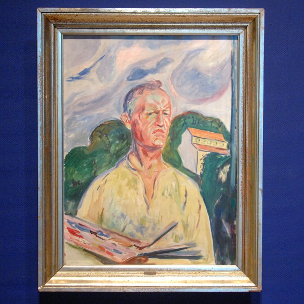 Edvard Munch - Zelfportret met palet - Olieverf op doek, 1926