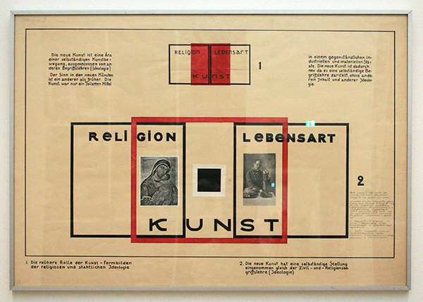 Kazimir Malevich - Kaart #9, De Ideologische onafhankelijkheid van de nieuwe kunst - Gemengde techniek op papier 1927