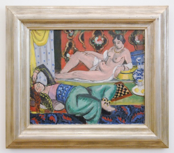 Henri Matisse - Twee odalisken waarvan een ontkleed, ornamentele achtergrond en dambord - Olieverf op doek, 1928