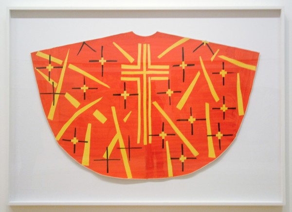 Henri Matisse - Ontwerp voor rood Kazuifel (voorkant), ontworpen voor de Rozenkranskapel van de zusters Dominicanessen van Vence - Gouache op papier op papier, 1950-1952