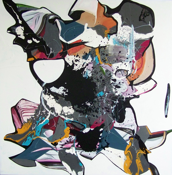 DCD - 170x170cm olie- en lakverf op canvas DCD - 170x170cm olie- en lakverf op canvas