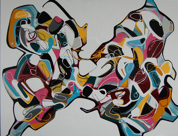 DMM - 180x139cm olie- en lakverf op canvas DMM - 180x139cm olie- en lakverf op canvas