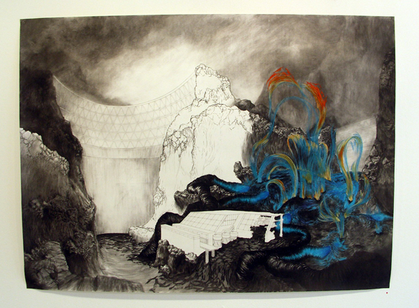 Dennis Amatdjais - Untiteld I - 206x150cm Houtskool pastel en potlood Dennis Amatdjais - Untiteld I - 206x150cm Houtskool pastel en potlood