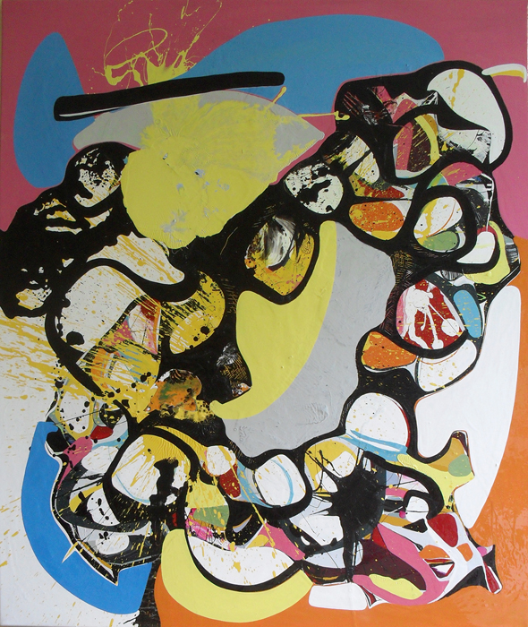 GMP - 130x155cm olie- en lakverf op canvas GMP - 130x155cm olie- en lakverf op canvas