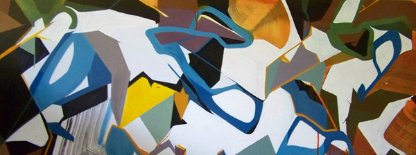 NLL - 160x65cm olie- en lakverf op canvas NLL - 160x65cm olie- en lakverf op canvas