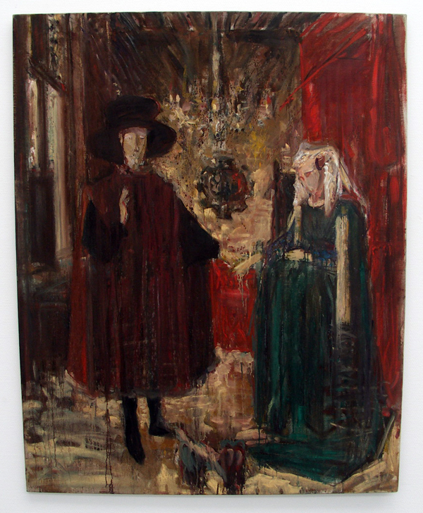 Werner Moonen - Arnolfini en bruid - Olieverf op doek Werner Moonen - Arnolfini en bruid - Olieverf op doek