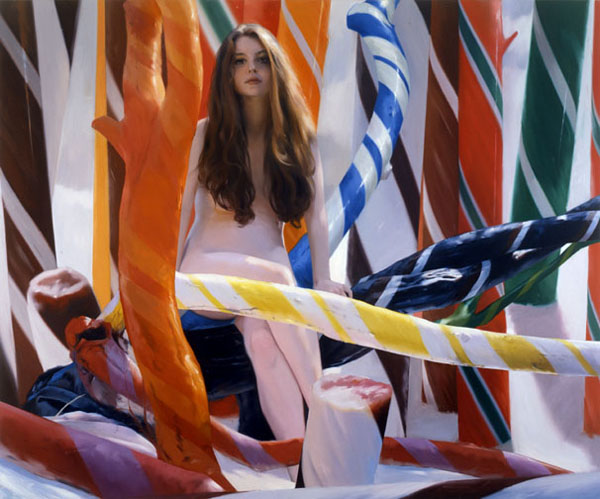 Candy Stick Forest - 60x72inch Olieverf op linnen Candy Stick Forest - 60x72inch Olieverf op linnen