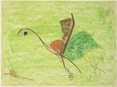 Untitled - 15x20inch Wasco en oliekrijtjes op papier Untitled - 15x20inch Wasco en oliekrijtjes op papier