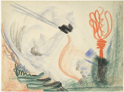 Untitled - 15x20inch Wasco en oliekrijtjes op papier Untitled - 15x20inch Wasco en oliekrijtjes op papier