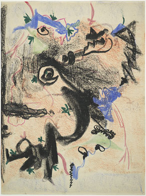 Untitled - 20x15inch Wasco en oliekrijtjes op papier Untitled - 20x15inch Wasco en oliekrijtjes op papier