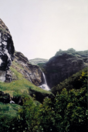 Wasserfall/ Waterfall, 1997, 165 cm X 110 cm, Oil on linen Wasserfall/ Waterfall, 1997, 165 cm X 110 cm, Oil on linen