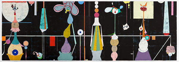 Zonder Titel - 200x600cm Houtsnede op papier, 2 panelen Zonder Titel - 200x600cm Houtsnede op papier, 2 panelen