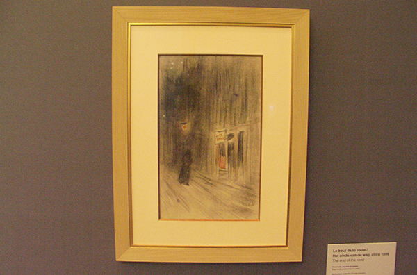 Het Einde van De Weg - Krijt en aquarel op papier Het Einde van De Weg - Krijt en aquarel op papier