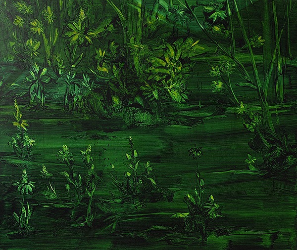 The Hide Out - 100x120cm Acrylverf en olieverf op linnen The Hide Out - 100x120cm Acrylverf en olieverf op linnen