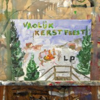 [Wij wensen iedereen een vrolijk kerstfeest toe. Voor de gelegenheid heeft Erik even wat geschilderd.]