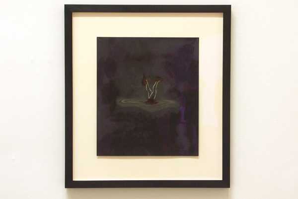 No title (drowning girl - burnt sienna) - inkt en verf op papier No title (drowning girl - burnt sienna) - inkt en verf op papier