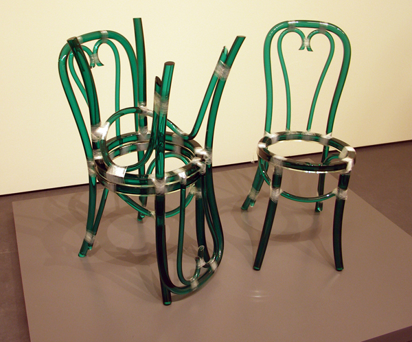 Rita McBride - Three Green Glass Chairs Rita McBride - Three Green Glass Chairs