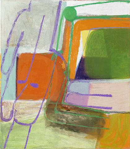 Amy Sillman - Untiteld (finger) - 115x130cm Olieverf op canvas Amy Sillman - Untiteld (finger) - 115x130cm Olieverf op canvas