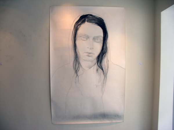 Anouk Griffioen - Maria - 235x150cm Houtskool, conte, grafiet op papier Anouk Griffioen - Maria - 235x150cm Houtskool, conte, grafiet op papier