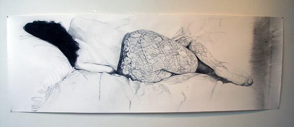 Anouk Griffioen - Zonder Titel - 205x80cm Grafiet en krijt op papier Anouk Griffioen - Zonder Titel - 205x80cm Grafiet en krijt op papier