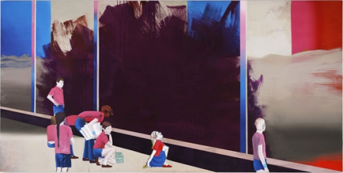 Thomas Eggerer - Fridays Child - 117x235cm Acrylverf op canvas Thomas Eggerer - Fridays Child - 117x235cm Acrylverf op canvas