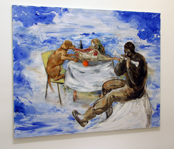 Stijn Peeters - Bone - Olieverf en acrylverf op linnen (Sonic Youth& Iggy Pop - I Wanna Be Your Dog) Stijn Peeters - Bone - Olieverf en acrylverf op linnen (Sonic Youth& Iggy Pop - I Wanna Be Your Dog)