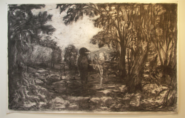 Sven Verhaeghe - Dancing Bear (Afterparty) 240x150cm Houtskool op papier Sven Verhaeghe - Dancing Bear (Afterparty) 240x150cm Houtskool op papier