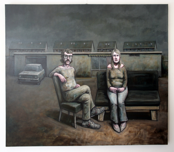 Elmer de Gruijl - De Bungalow - 168x148cm Acrylverf op linnen Elmer de Gruijl - De Bungalow - 168x148cm Acrylverf op linnen