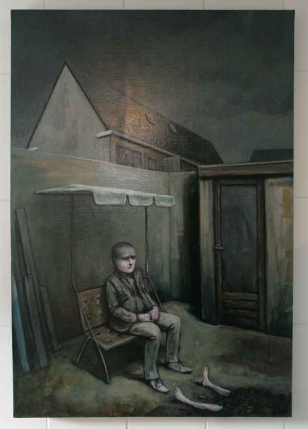 Elmer de Gruijl - Gehaktdag - 66x128cm Acrylverf op linnen Elmer de Gruijl - Gehaktdag - 66x128cm Acrylverf op linnen