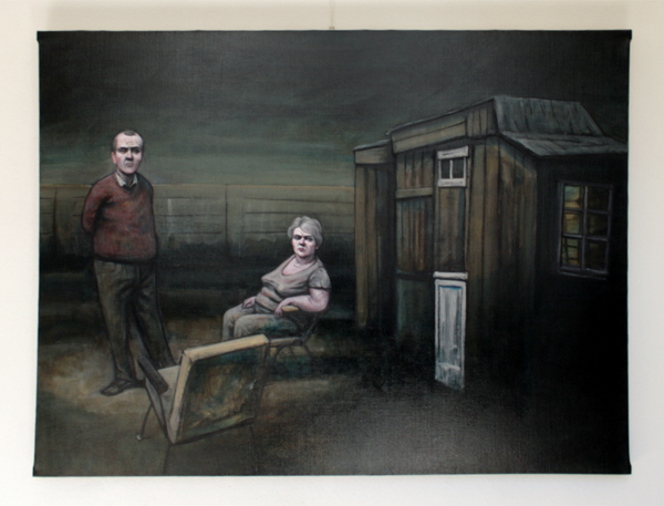 Elmer de Gruijl - Volkstuinen - 138x104cm Acrylverf op linnen Elmer de Gruijl - Volkstuinen - 138x104cm Acrylverf op linnen