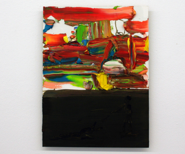 Norbert Prangenberg - St Georg und der drache (St George and the dragon) - 40x30cm Olieverf op hout Norbert Prangenberg - St Georg und der drache (St George and the dragon) - 40x30cm Olieverf op hout