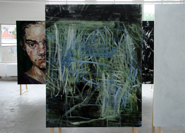 Paul Isphording - Zonder titel - Spieraam en linnen Paul Isphording - Zonder titel - Spieraam en linnen