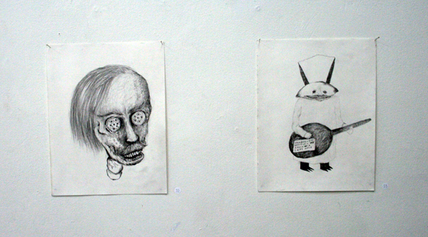 Sebastiaan Schlicher - Fish Eyes Eyes & Transmitter - 30x22cm Potlood op papier Sebastiaan Schlicher - Fish Eyes Eyes & Transmitter - 30x22cm Potlood op papier