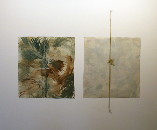 Aukje Koks - I don't have your background but if I did, maybe I would see it differently. - Olieverf op linnen en muur Aukje Koks - I don't have your background but if I did, maybe I would see it differently. - Olieverf op linnen en muur