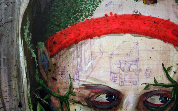 Dave de Leeuw - Onbekende titel - Acrylverf op doek (detail) Dave de Leeuw - Onbekende titel - Acrylverf op doek (detail)